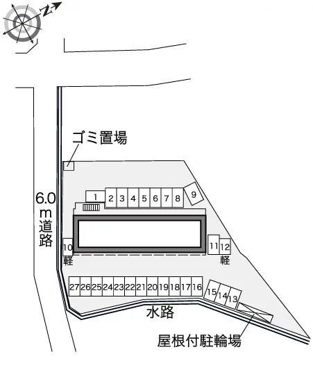 ★手数料０円★北九州市門司区大里東４丁目　月極駐車場（LP）